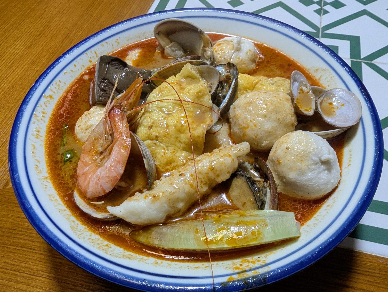 Seafood satay noodles, Xiamen